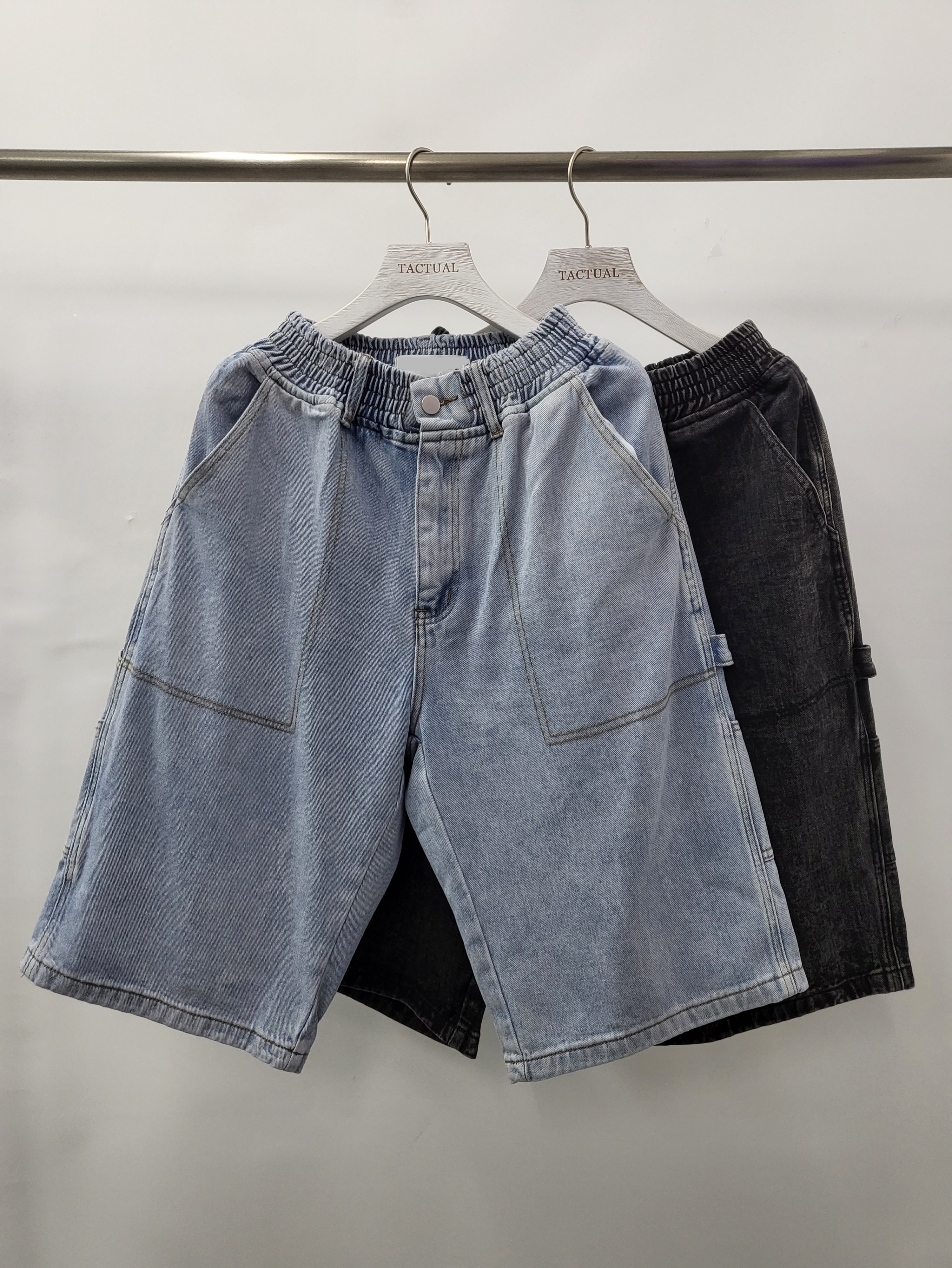 淨色牛仔短褲 J680