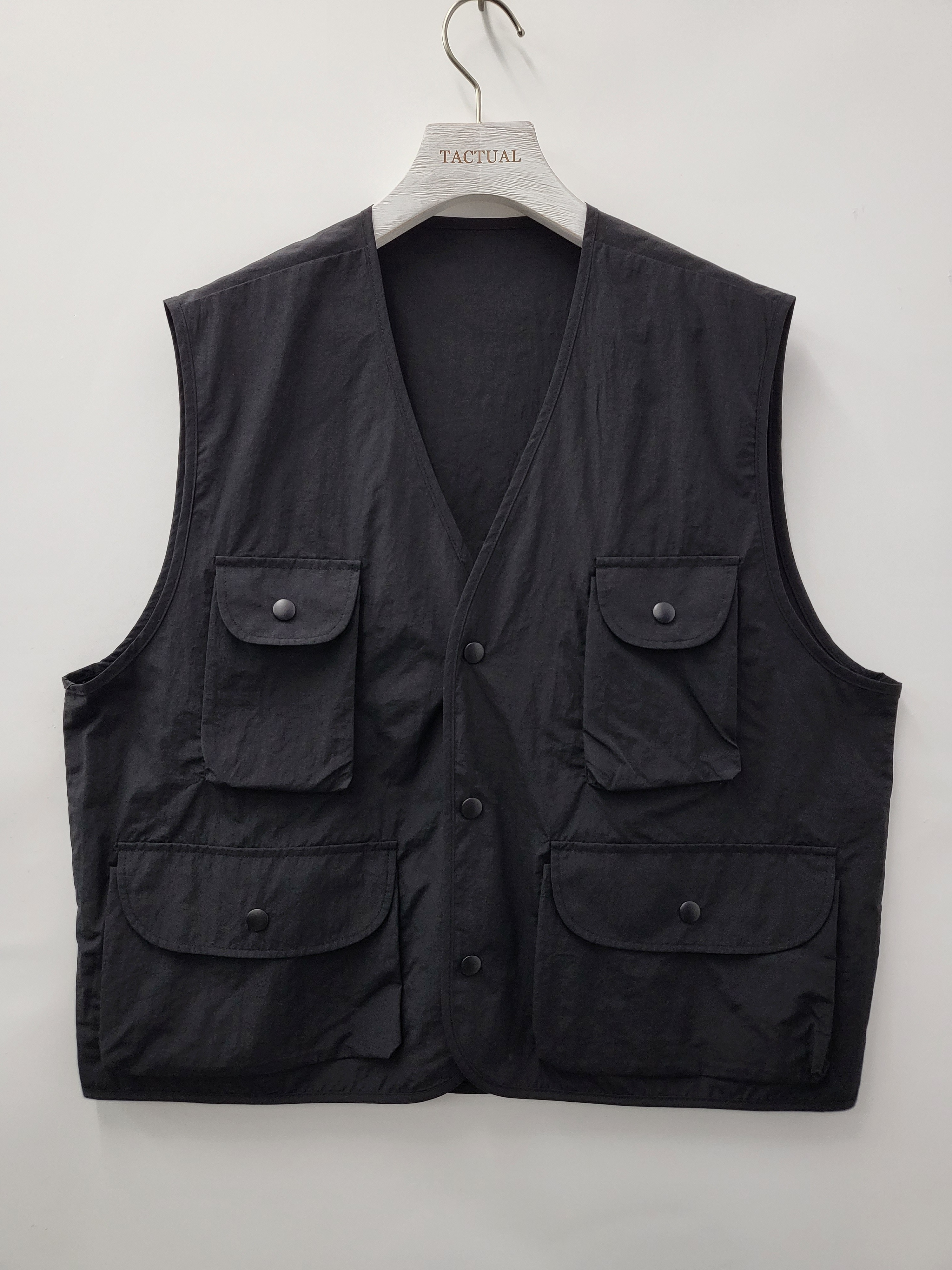 淨色工裝開胸背心 V915