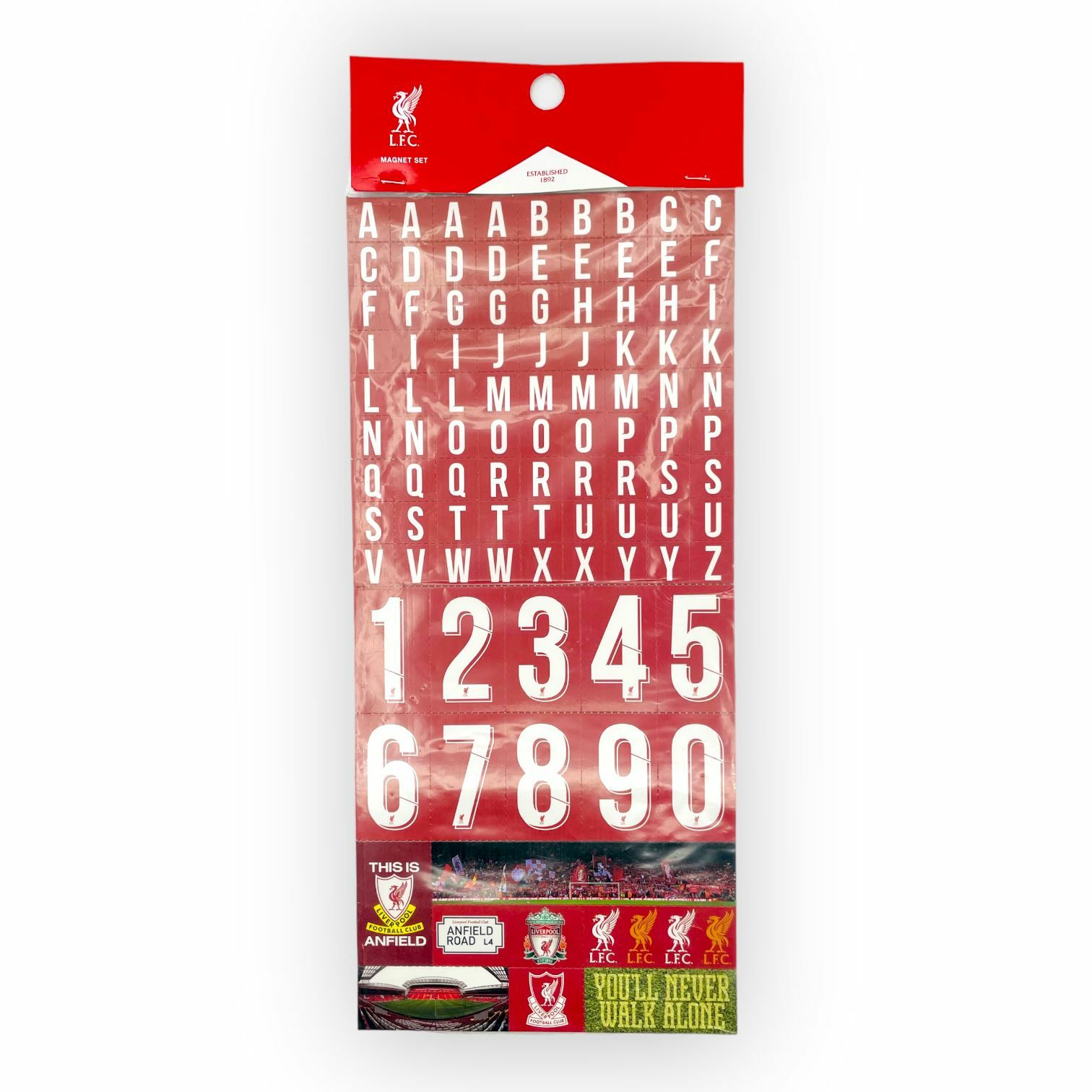 利物浦文字數字磁石貼