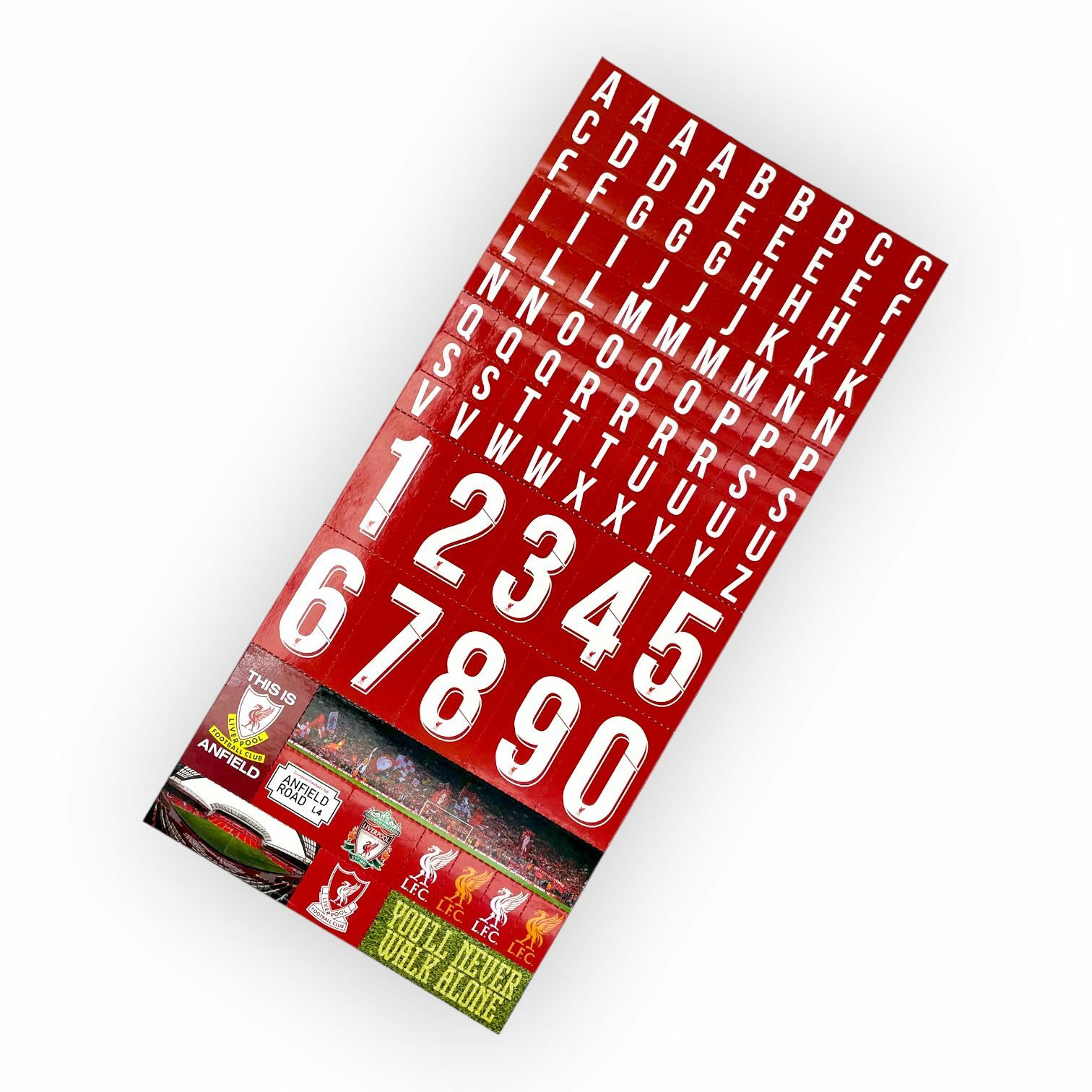 利物浦文字數字磁石貼