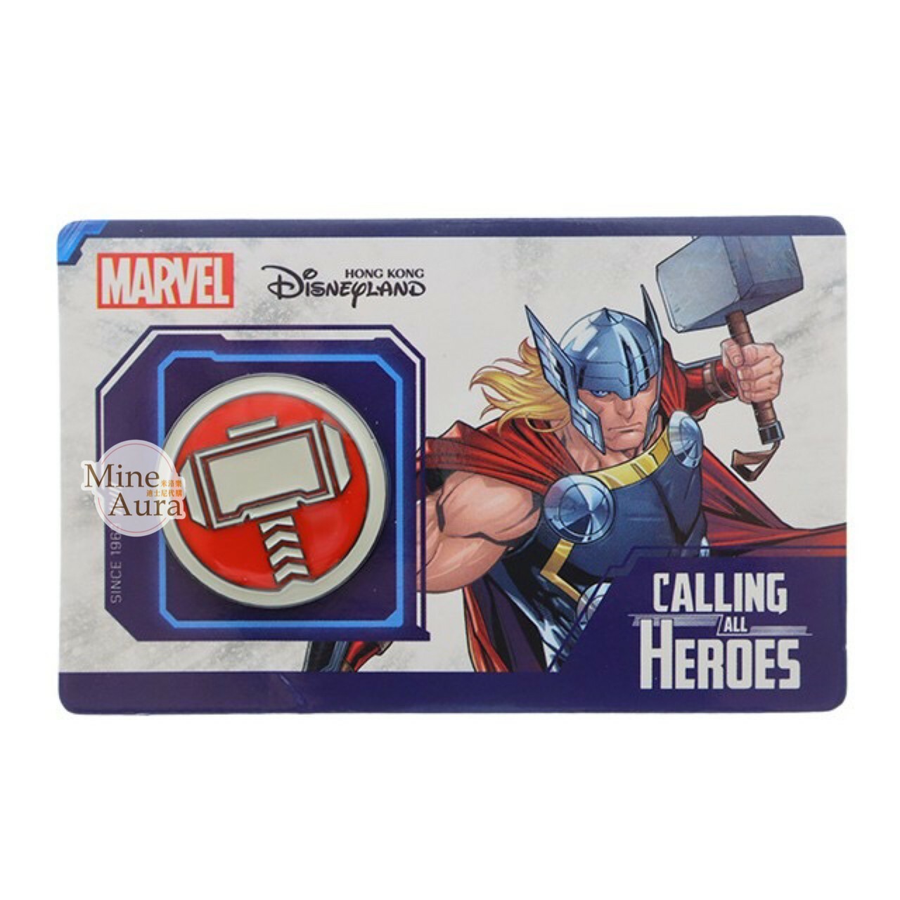 CALLING-ALL-HEROES 雷神索爾 Thor 標誌 徽章 PIN 漫威 Marvel -香港迪士尼樂園
