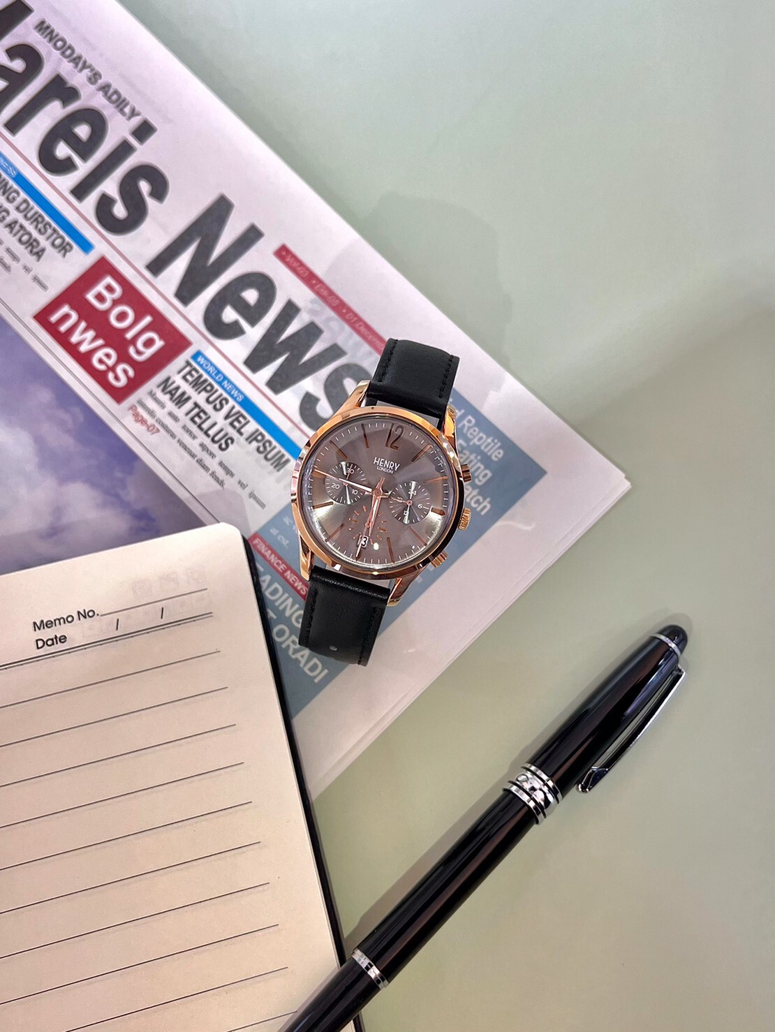 【HENRY LONDON】復古造型三眼計時手錶 - 灰HL39-CS-0122 39mm 現代鐘錶