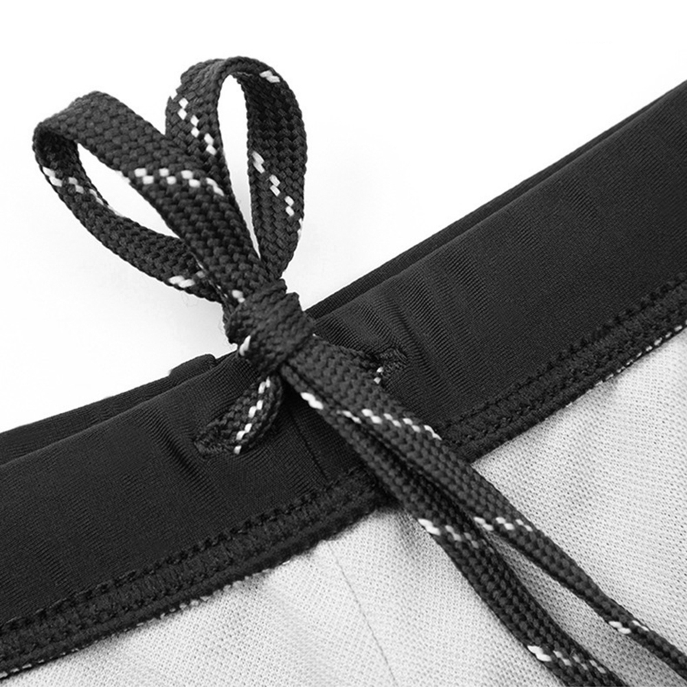 男士 LOGO 漸變色及膝泳褲 - 黑