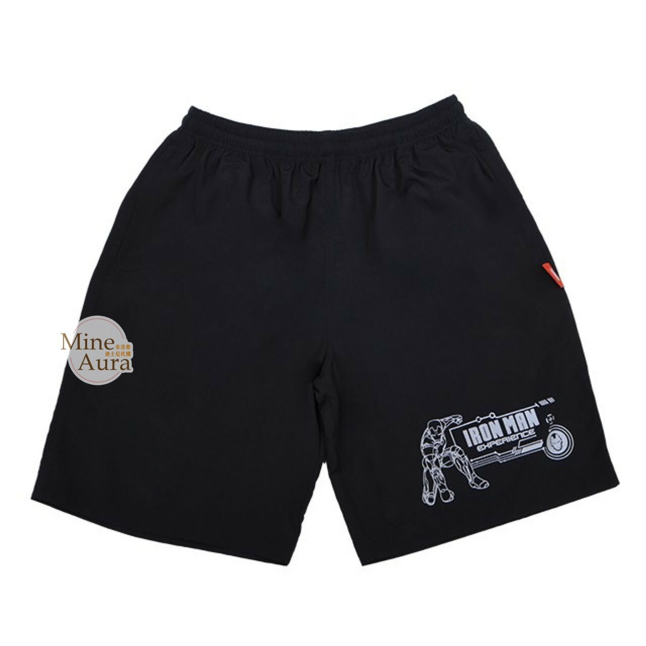 鋼鐵人 Iron Man 剪影圖案 黑色 休閒 短褲 褲子 漫威 Marvel -香港迪士尼樂園