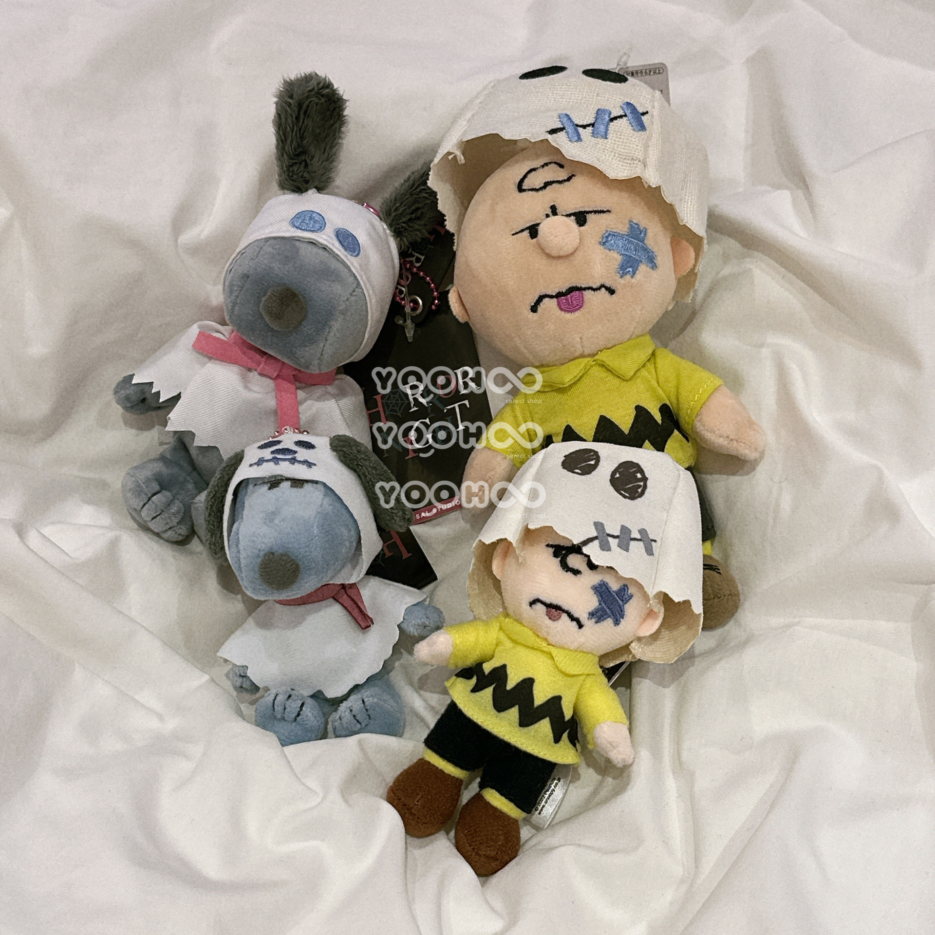 現貨┃日本環球 萬聖節 史努比 查理 頭套 紙袋 鬼鬼 幽靈 吊飾