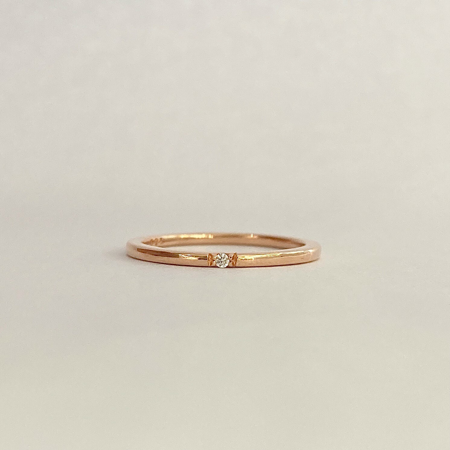 美型單鑽 純銀戒指