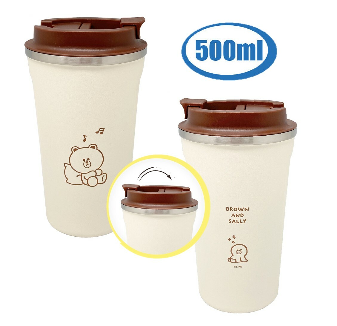 LINE FRIENDS - 真空冷熱咖啡保溫杯 (500ml)