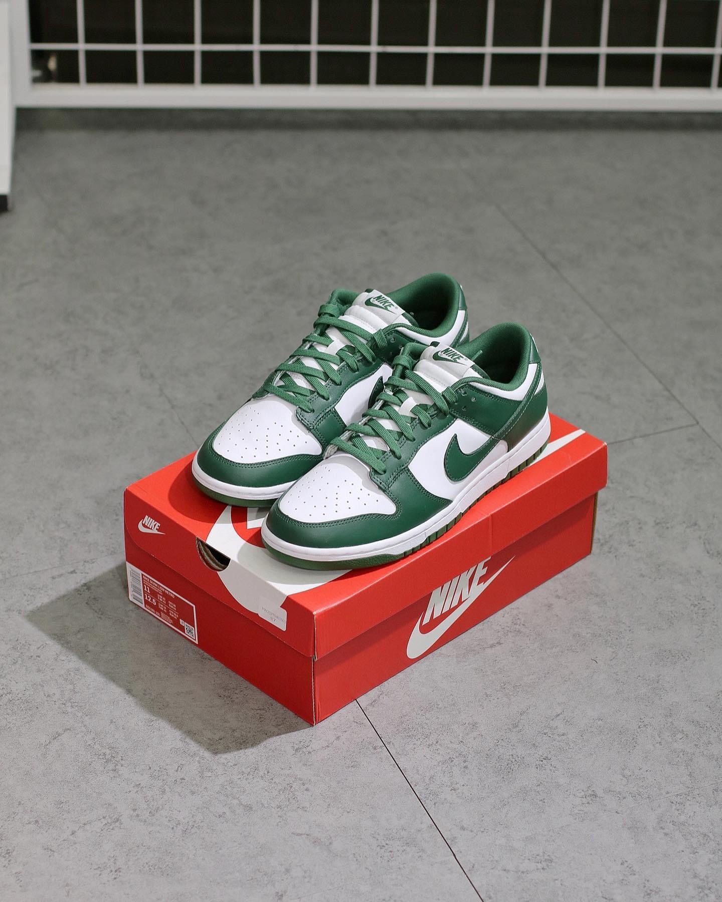 Nike Dunk Low Michigan State white GREEN DD1391-101