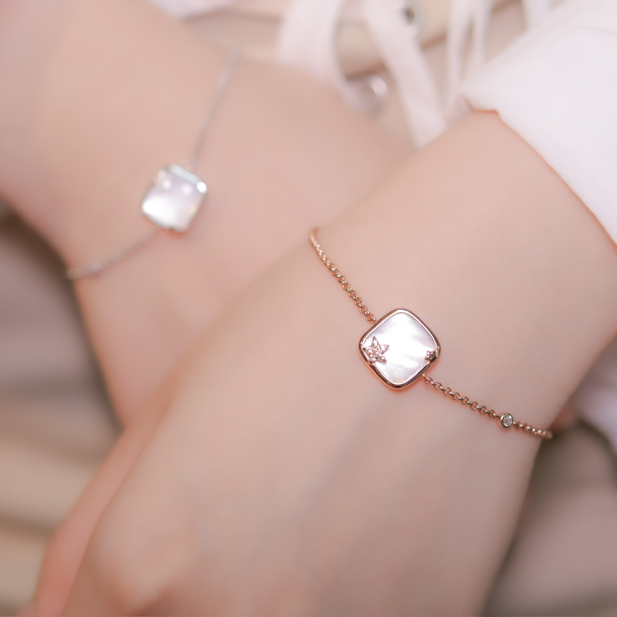 | 925 Silver・White Gold・Rose Gold | Starry Painting Bracelet（Silver/Rose Gold） | BR0751 |