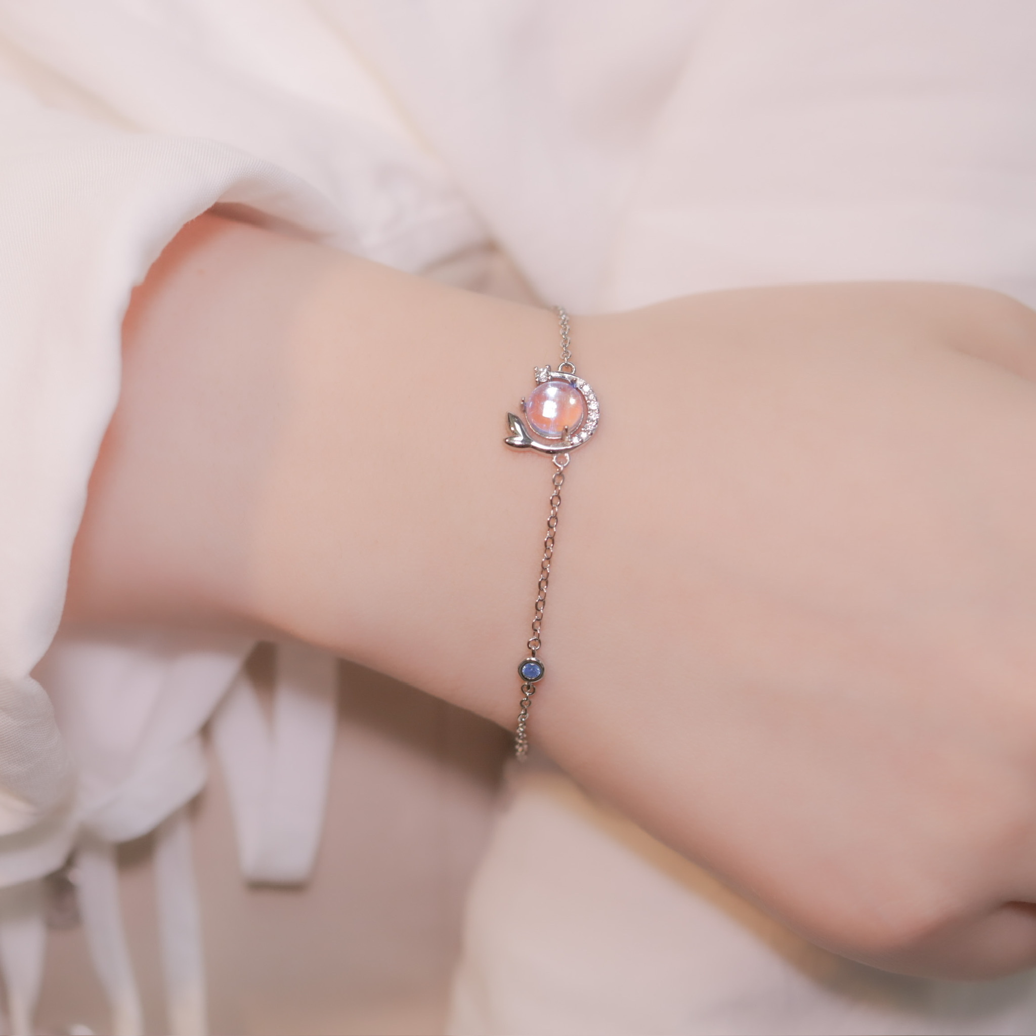 | 925純銀・白金・ 玫瑰金 | 海底相擁手鏈 (銀/玫瑰金) | BR0765 |