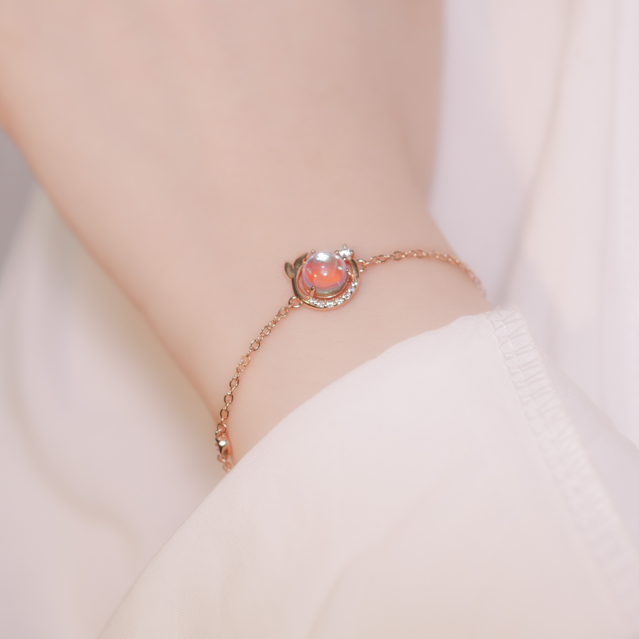 | 925純銀・白金・ 玫瑰金 | 海底相擁手鏈 (銀/玫瑰金) | BR0765 |