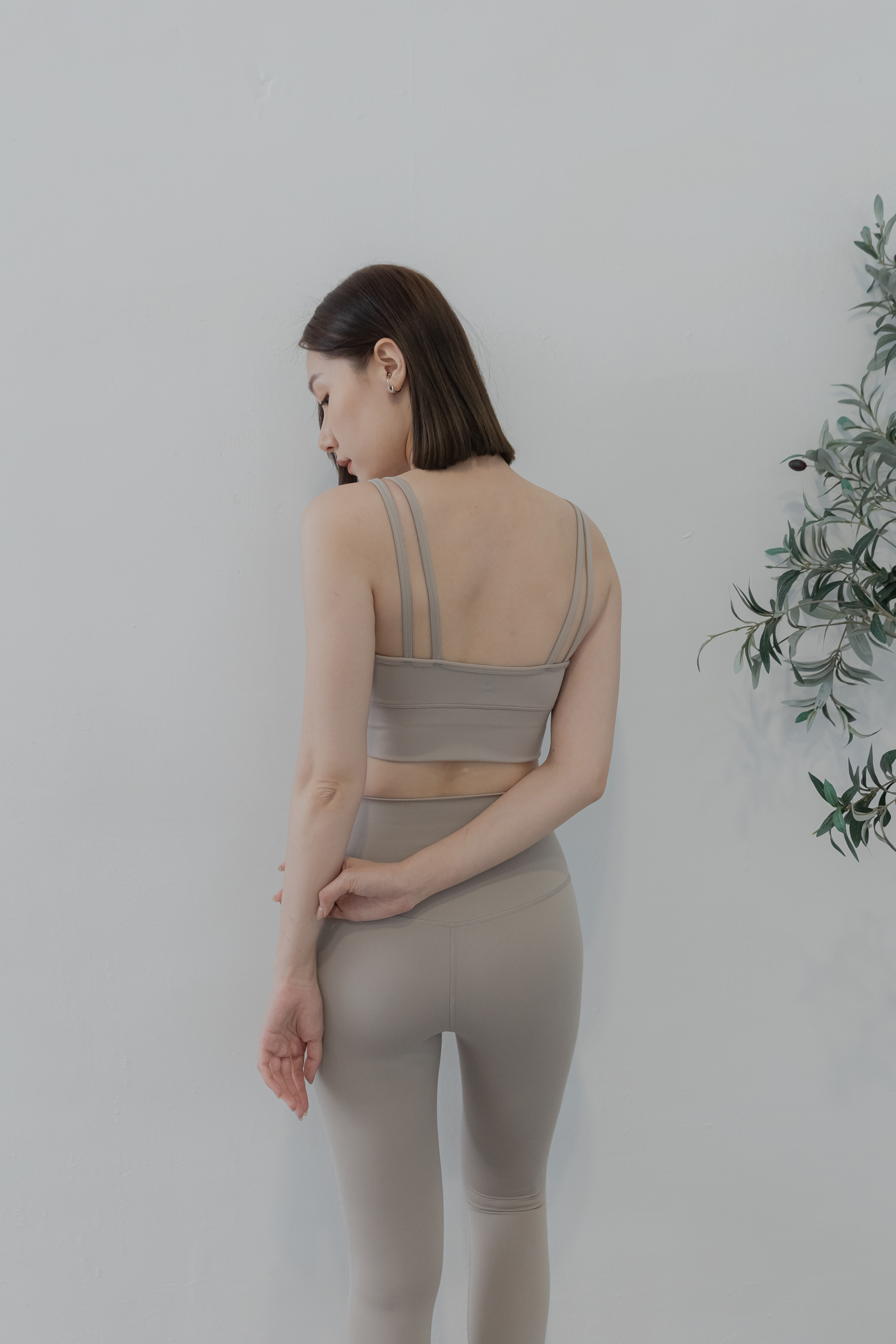 Shyni Strappy Back Bra Top- 沙色