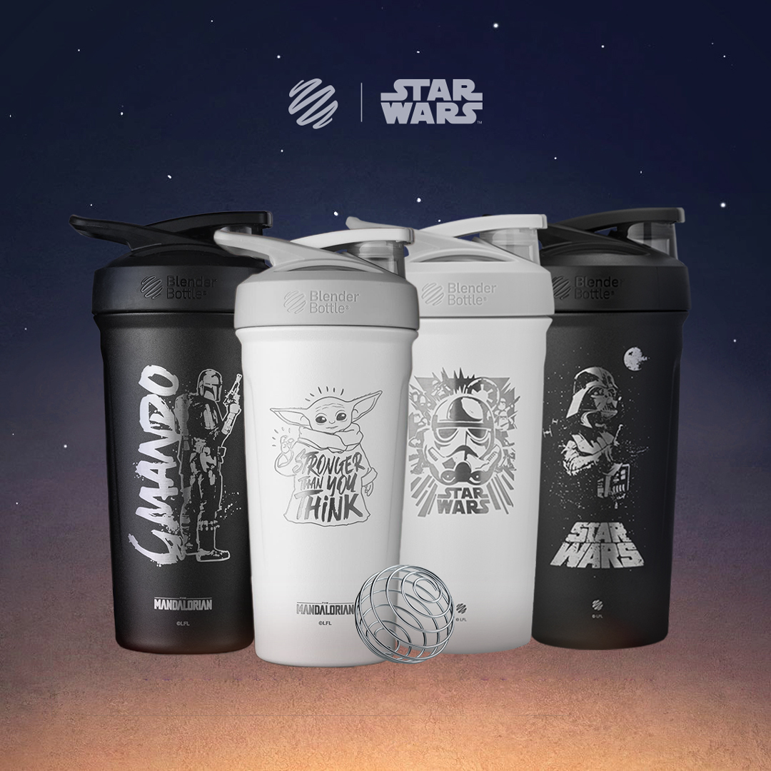 Blender Bottle Star Wars Strada 24 oz. Stainless Steel Shaker - Yoda