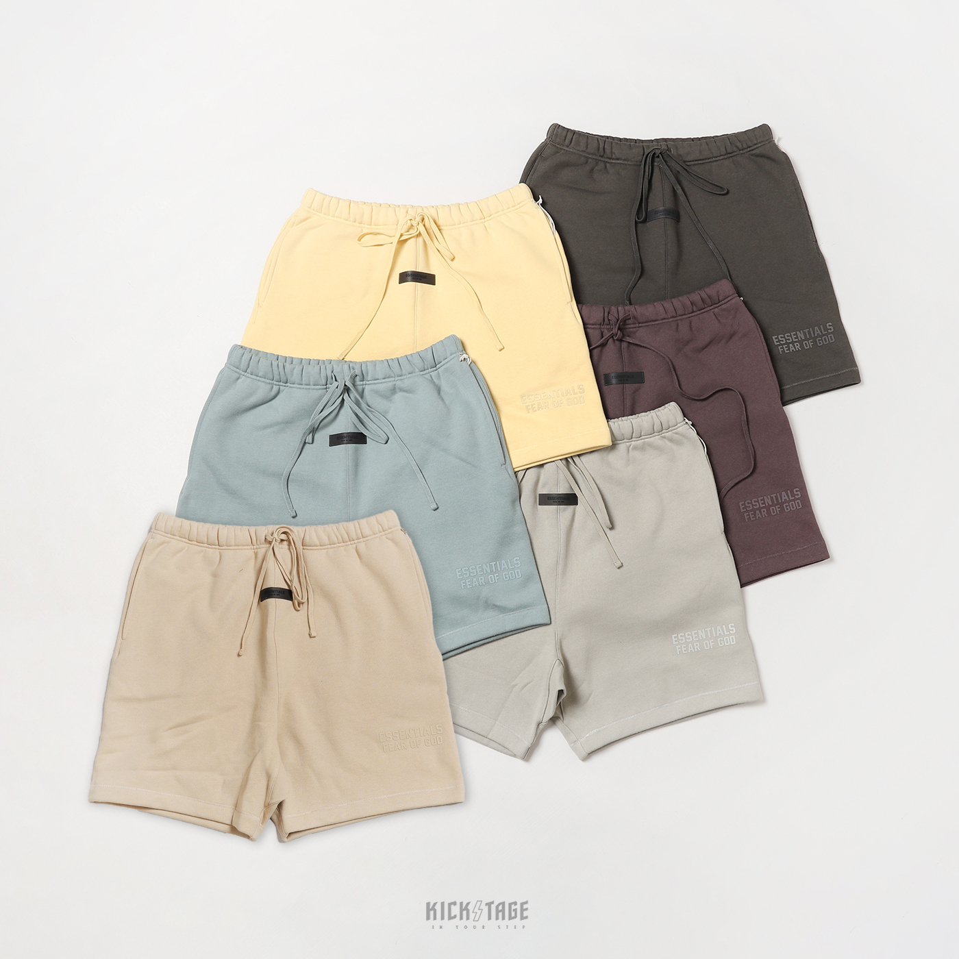 FOG FEAR Of GOD ESSENTIALS SWEATSHORT 沙色棉短褲棉褲【160BT22