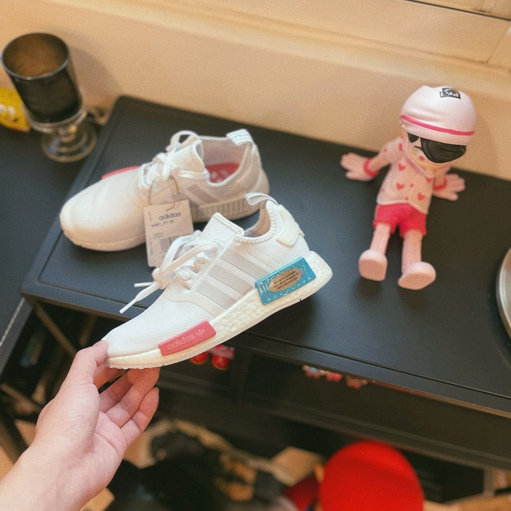 Adidas Originals NMD R1 冰淇淋 馬卡龍 白色 粉色 休閒鞋 FX7074