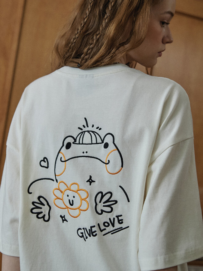 CPGN STUDIO FROG POP EMBROIDERY T-SHIRT