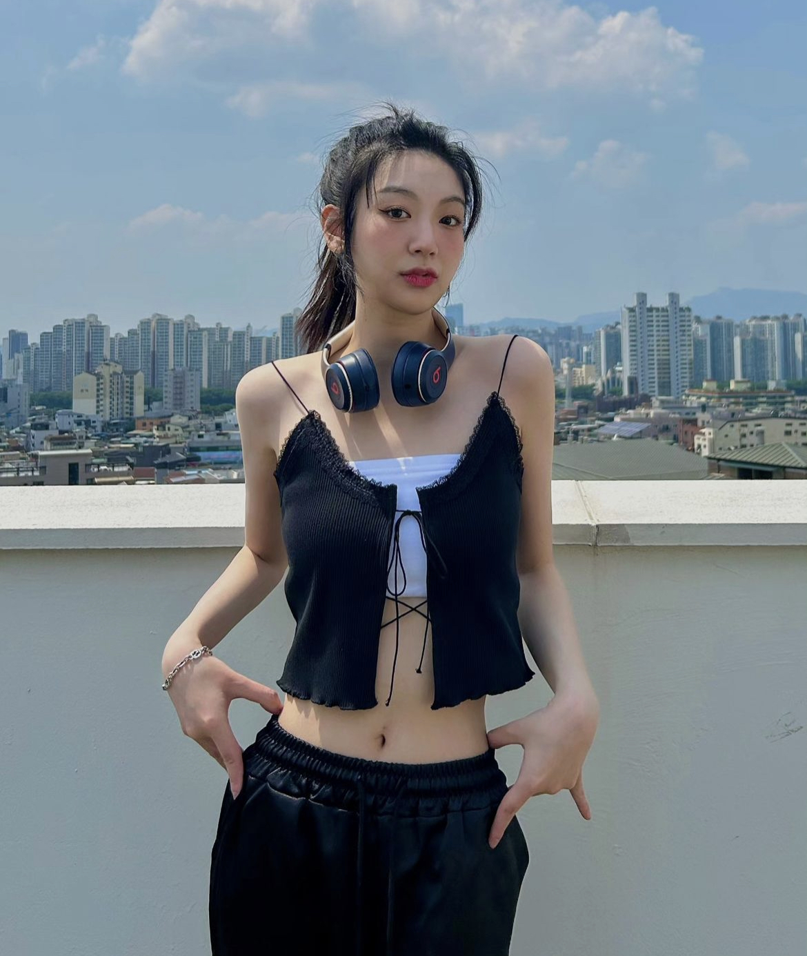 KR 蕾絲邊 挷帶背心 (3 COLORS)