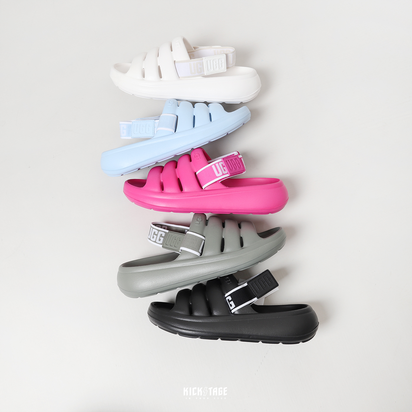 女鞋 UGG W Sport Yeah Slide 五色 厚底 增高 防水 可拆織帶 涼鞋 拖鞋【UG1126811】