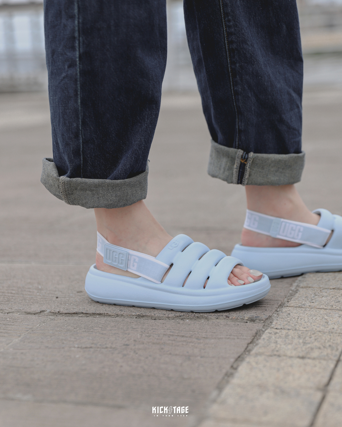 女鞋 UGG W Sport Yeah Slide 五色 厚底 增高 防水 可拆織帶 涼鞋 拖鞋【UG1126811】