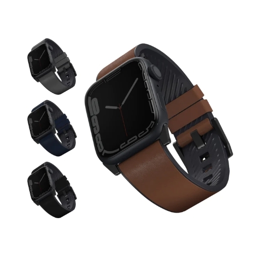 【UNIQ】Straden Apple Watch 防潑水皮革矽膠錶帶