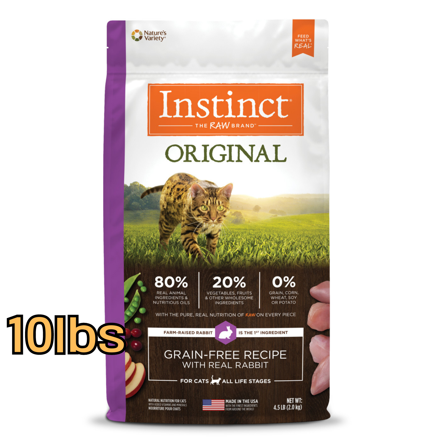 Instinct 本能 【經典無穀物系列】兔肉成貓用乾糧 10lbs