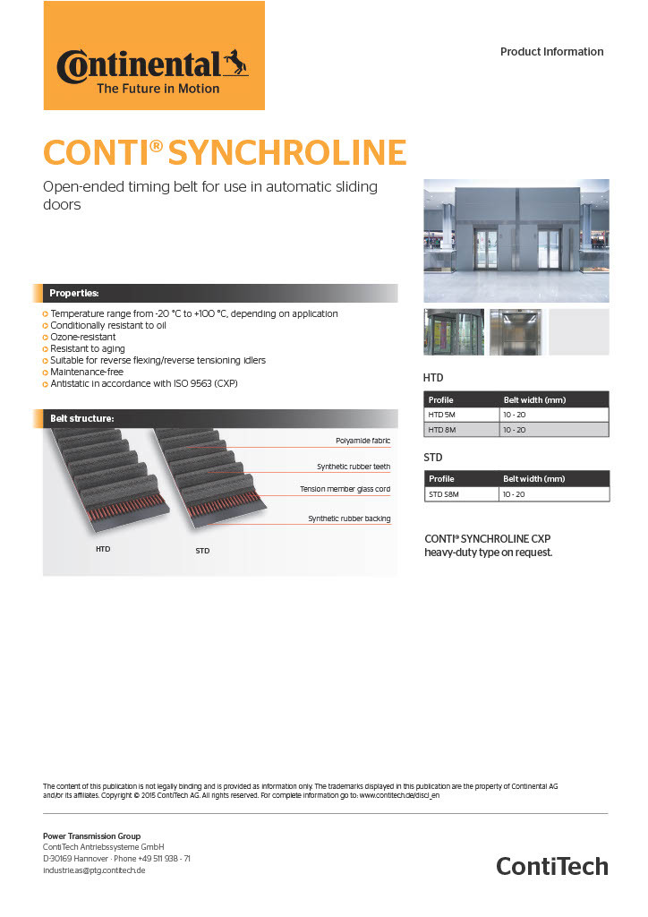 Continental CONTI® SYNCHROLINE HTD Timing Belts