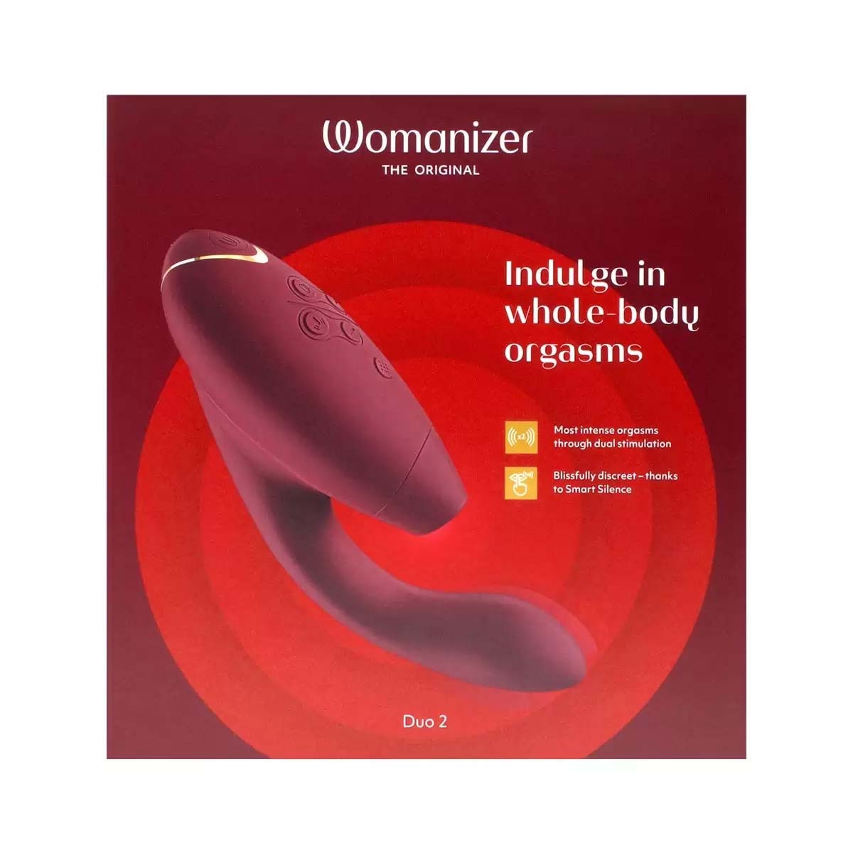 德國 Womanizer Duo 2 G點震動智能吸啜震動器（酒紅色）