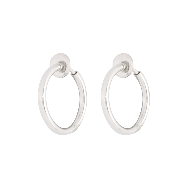 白鋼耳飾，男士耳飾 極簡圓環耳夾；不單調的潮流風格（3250銀色）