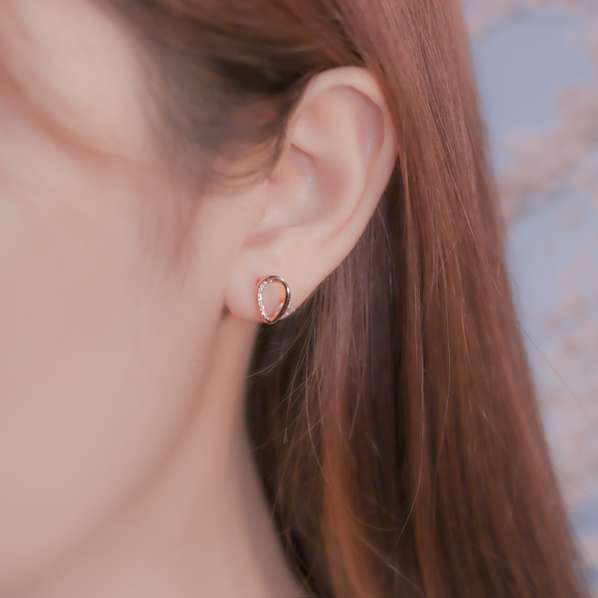 | 925 Silver・White Gold・Rose Gold | Wonderful Love Earrings（Silver / Rose Gold） | EA0658 |