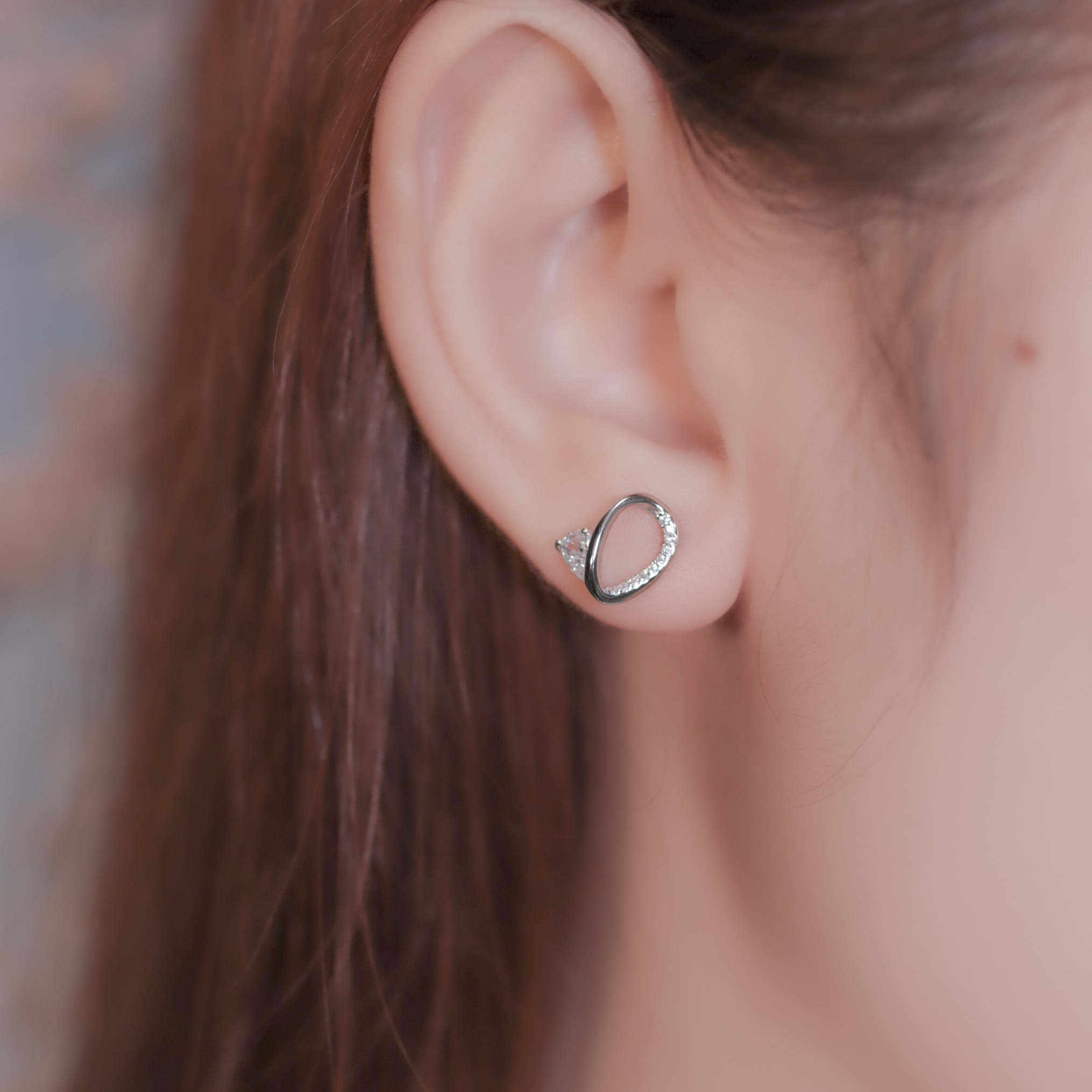 | 925 Silver・White Gold・Rose Gold | Wonderful Love Earrings（Silver / Rose Gold） | EA0658 |