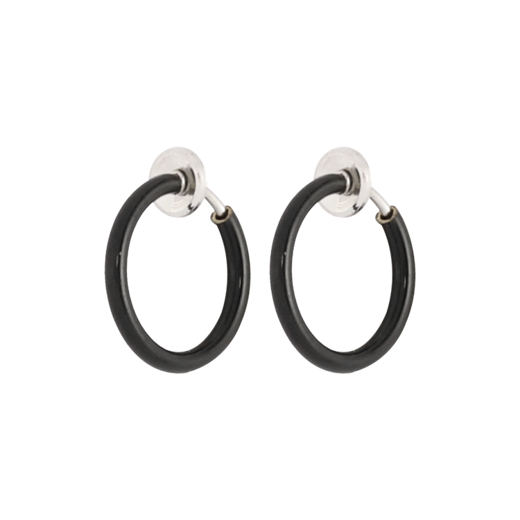 白鋼耳飾，男士耳飾 極簡圓環耳夾；不單調的潮流風格（3250黑色）