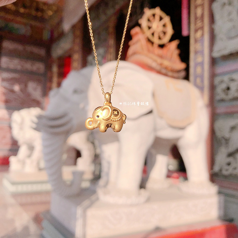 運錢象 黃金墜子