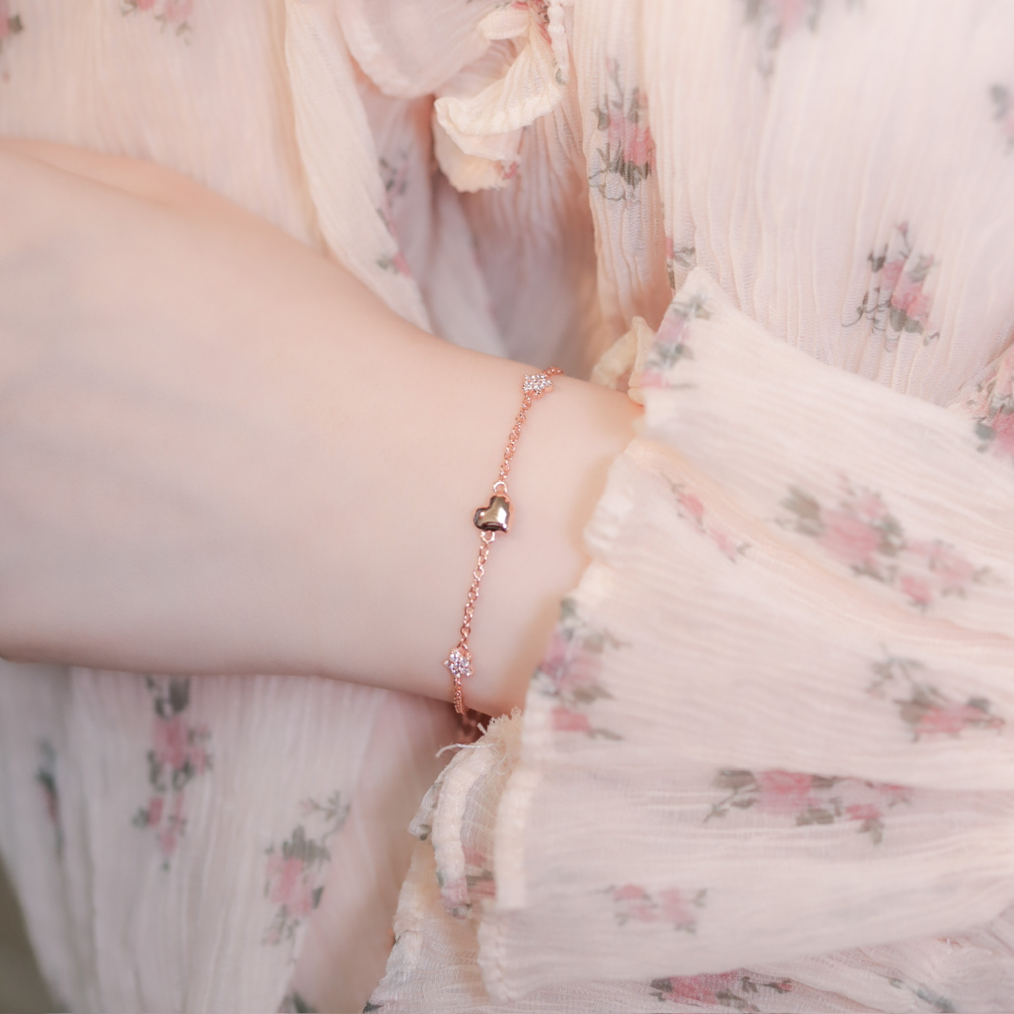 | 925 Silver・White Gold・Rose Gold | Starry Love Bracelet（Silver/Rose Gold） | BR0887 |