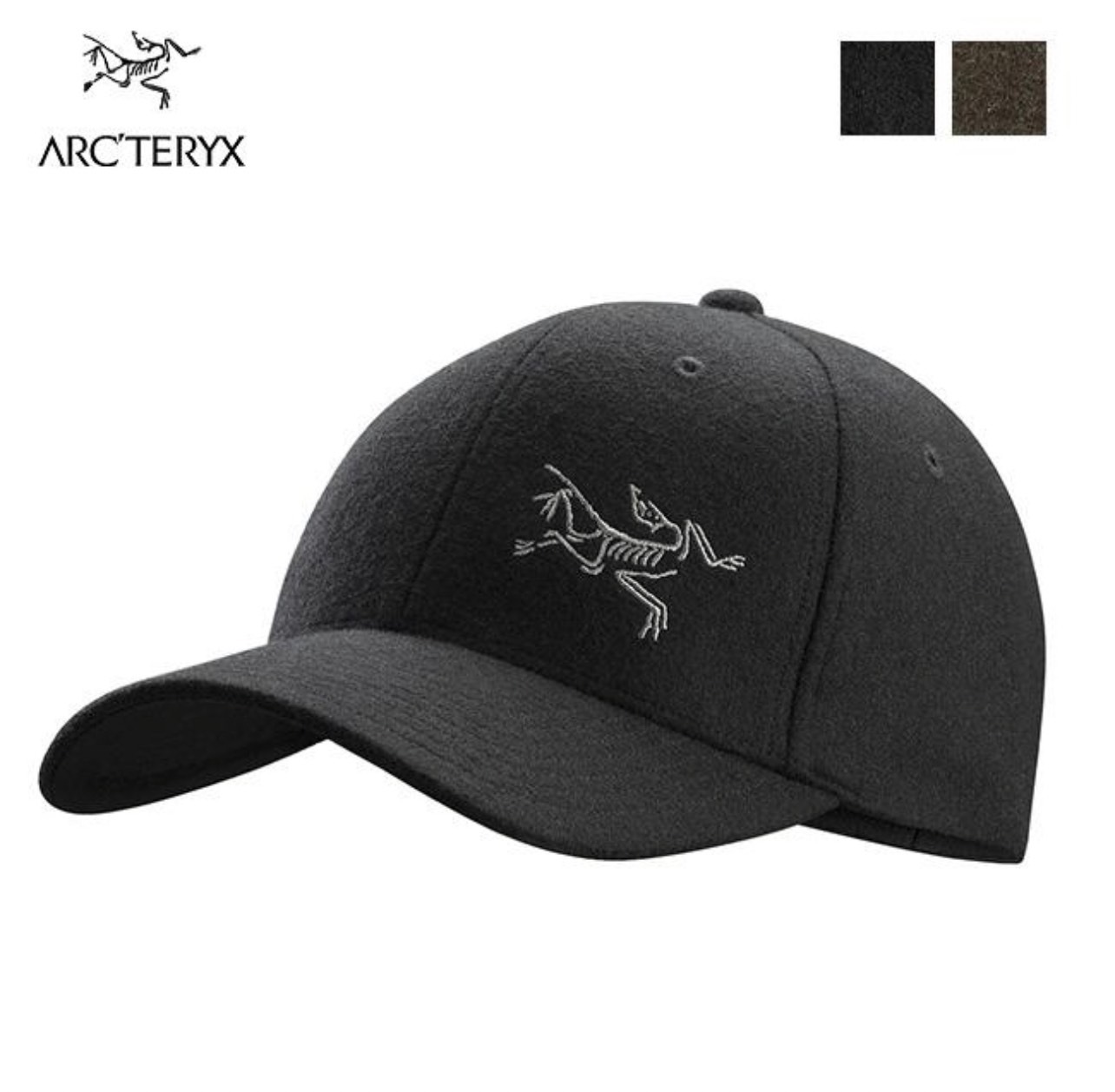 現貨 Arcteryx 始祖鳥 羊毛棒球帽 黑/咖啡 MAY-