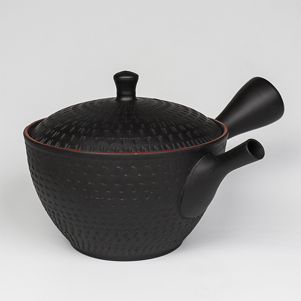 【玉光】黑泥深反形 橫手急須0.3L