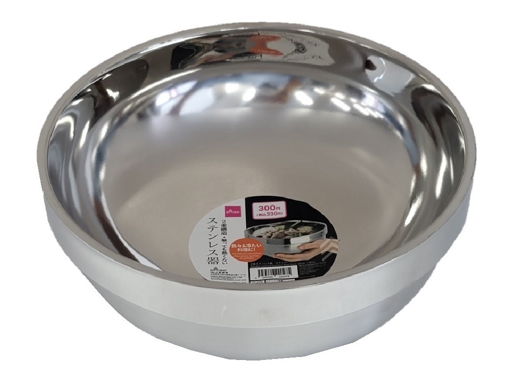 雙層不鏽鋼碗/Ø20cm