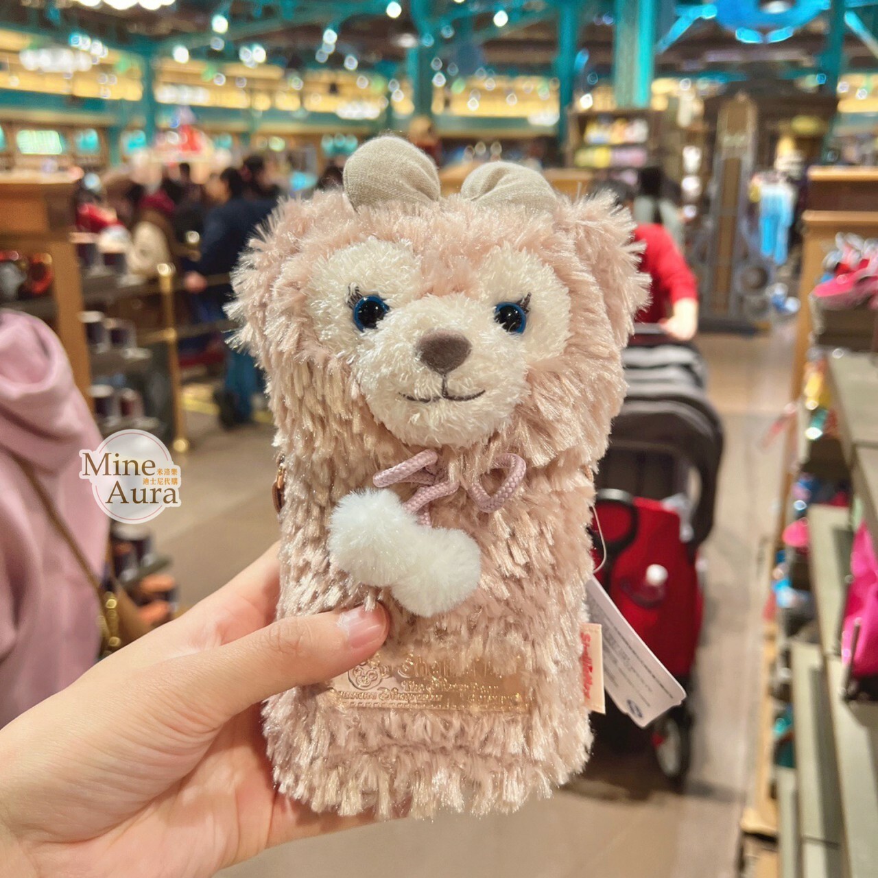 雪莉玫 ShellieMay 保溫瓶+鐵牌絨毛造型杯套 -上海迪士尼樂園