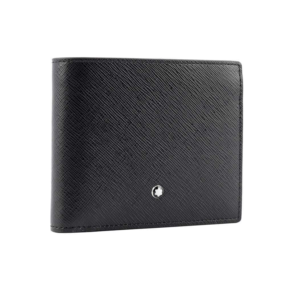 【Montblanc】匠心系列防刮牛皮對開8卡短夾