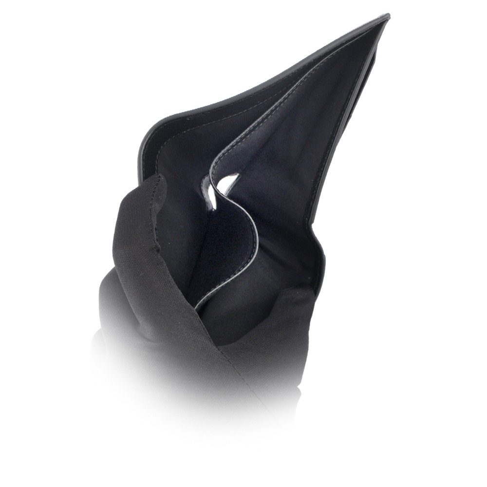 【MONTBLANC 萬寶龍】匠心系列防刮牛皮對開8卡短夾(黑色)