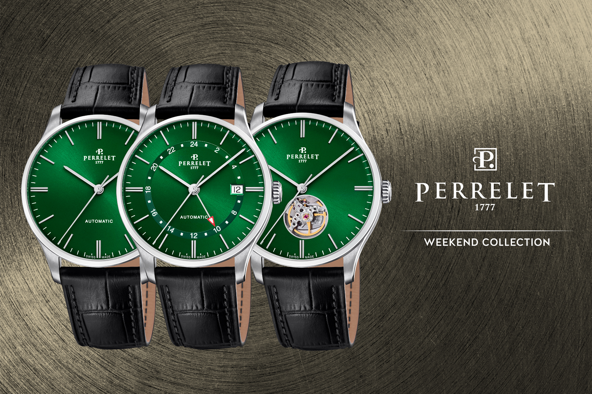 草綠時髦風貌 沛力錶Weekend系列GMT腕錶、三針腕錶、開心腕錶