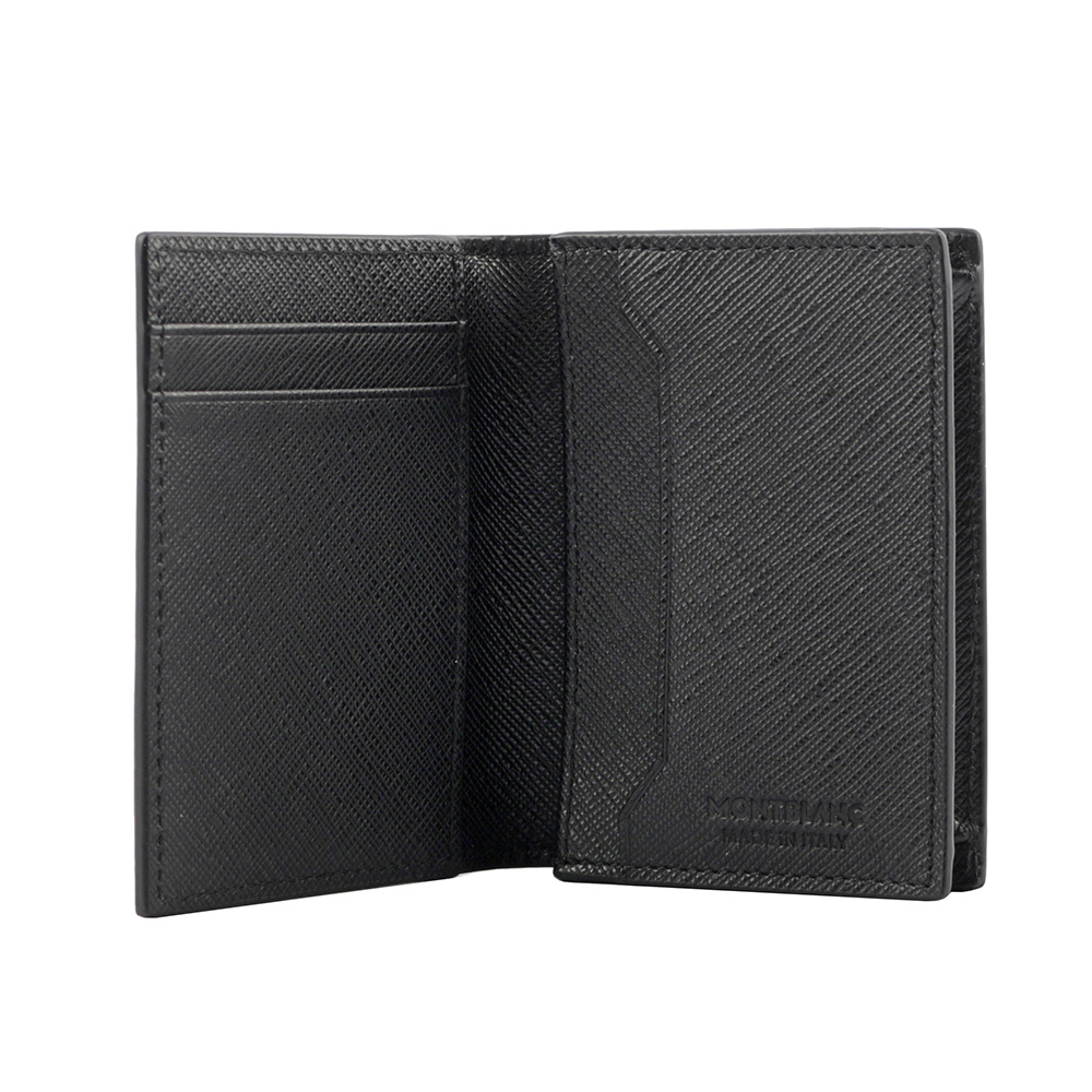 【MONTBLANC 萬寶龍】Sartorial 匠心系列防刮牛皮對開卡片夾(黑色)