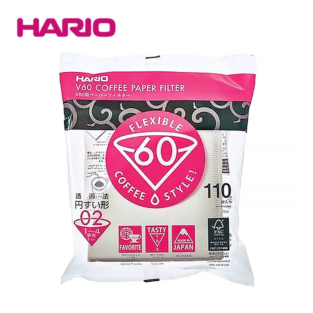 【HARIO】日本製 - V60漂白02濾紙110張