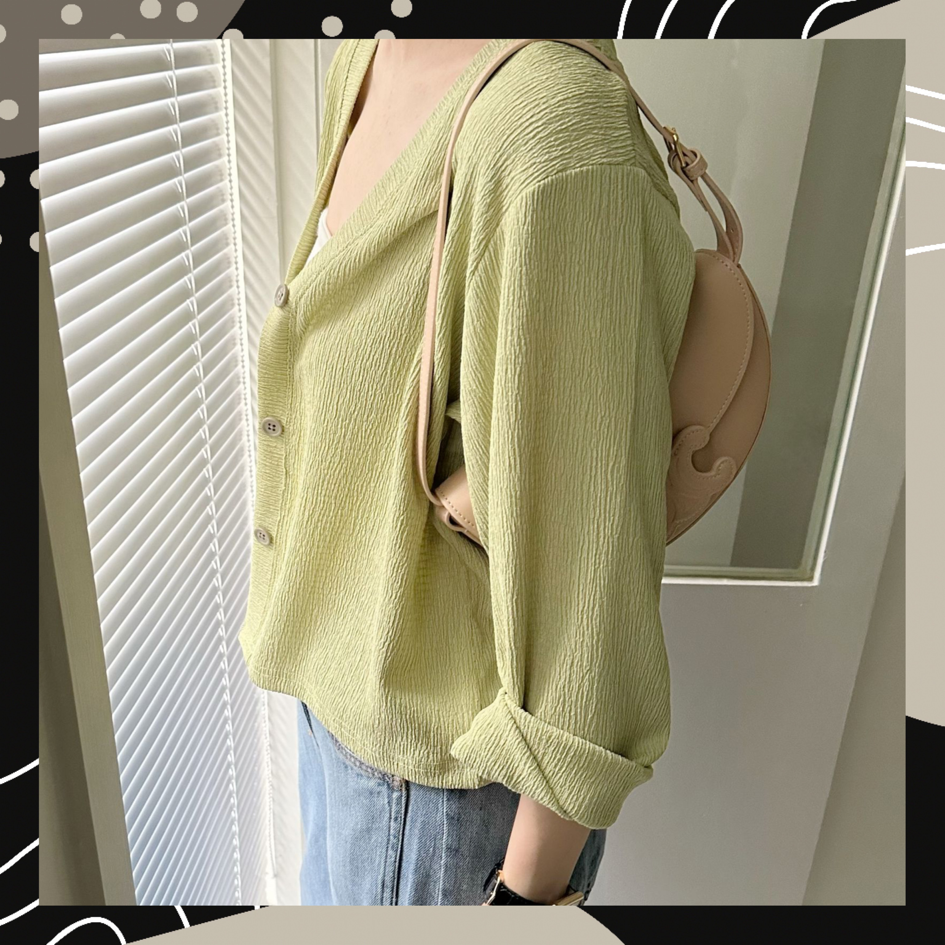 【BONNIE】皺皺布長袖外套