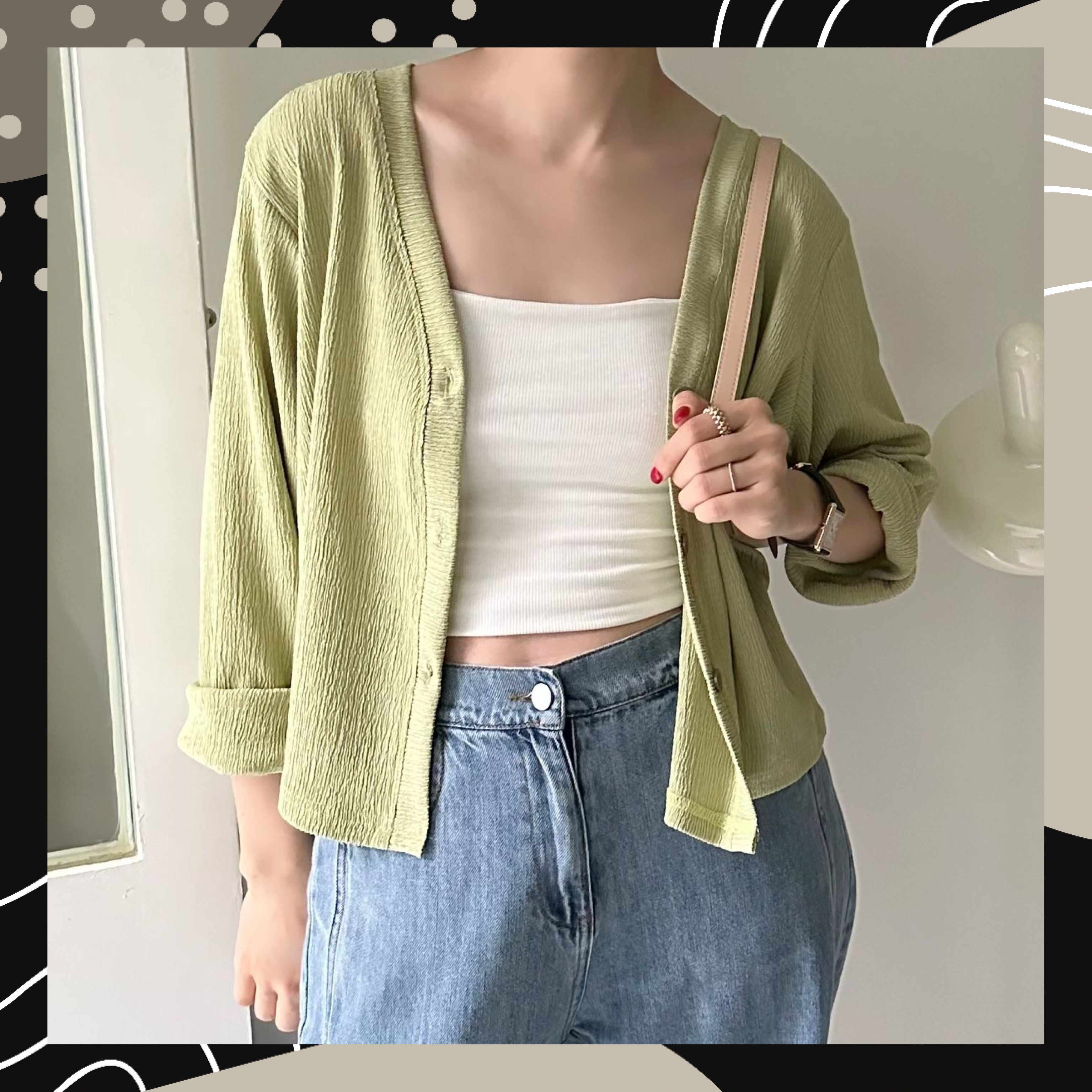 【BONNIE】皺皺布長袖外套