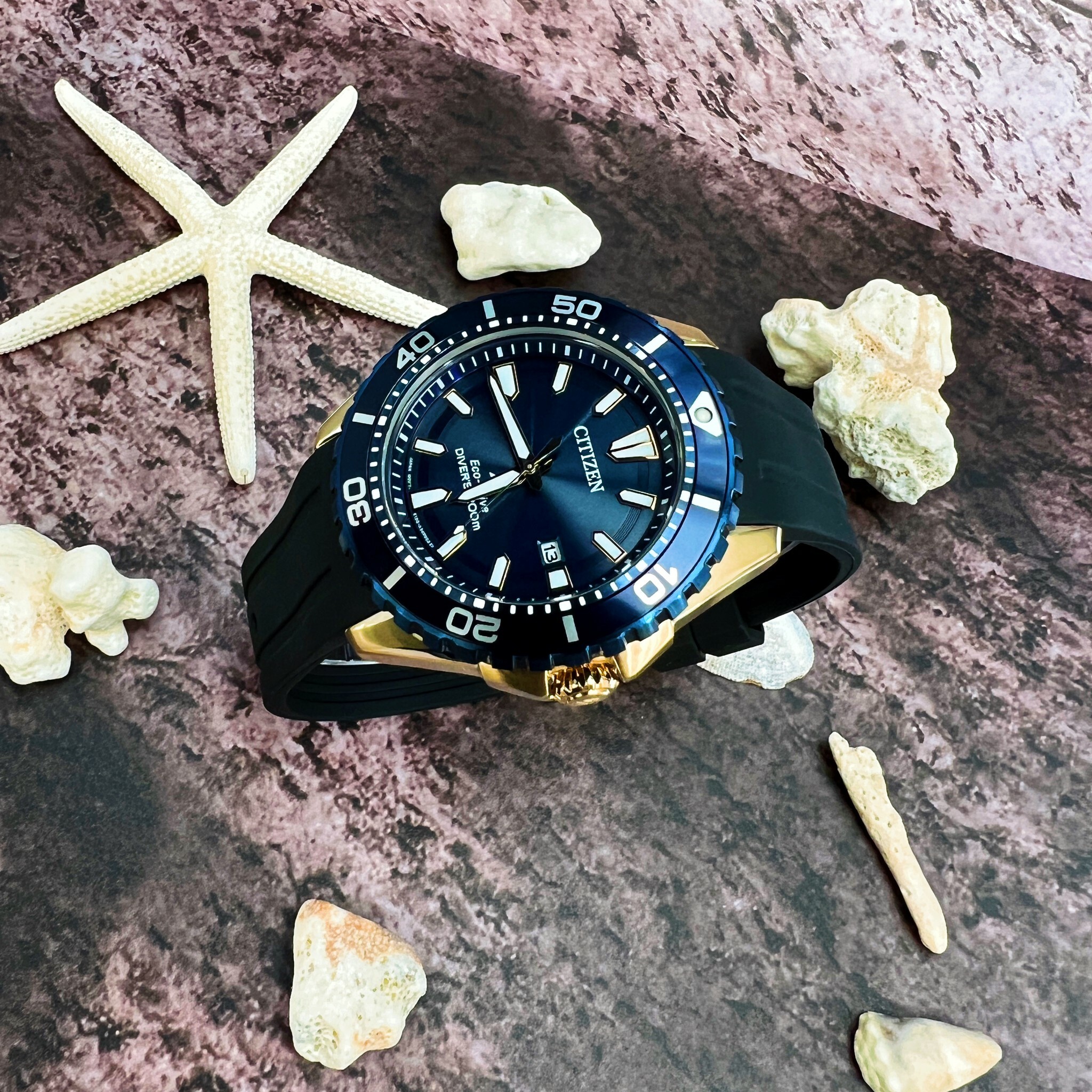 【CITIZEN 星辰】PROMASTER 極致藍光動能淺水錶 BN0196-01L 44.5mm 現代鐘錶