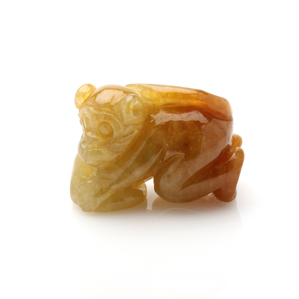 【雅紅珠寶】天然紅翡翠玉項鍊-十二生肖-猴-靈猴獻寶-A0112