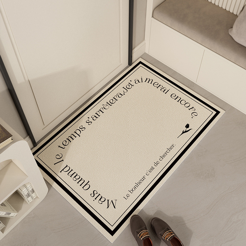 《2268》法式復古英文奶油風地墊((絲圈))