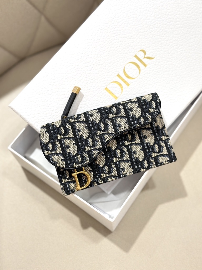 DIOR Saddle Compact Zipped Cardholder