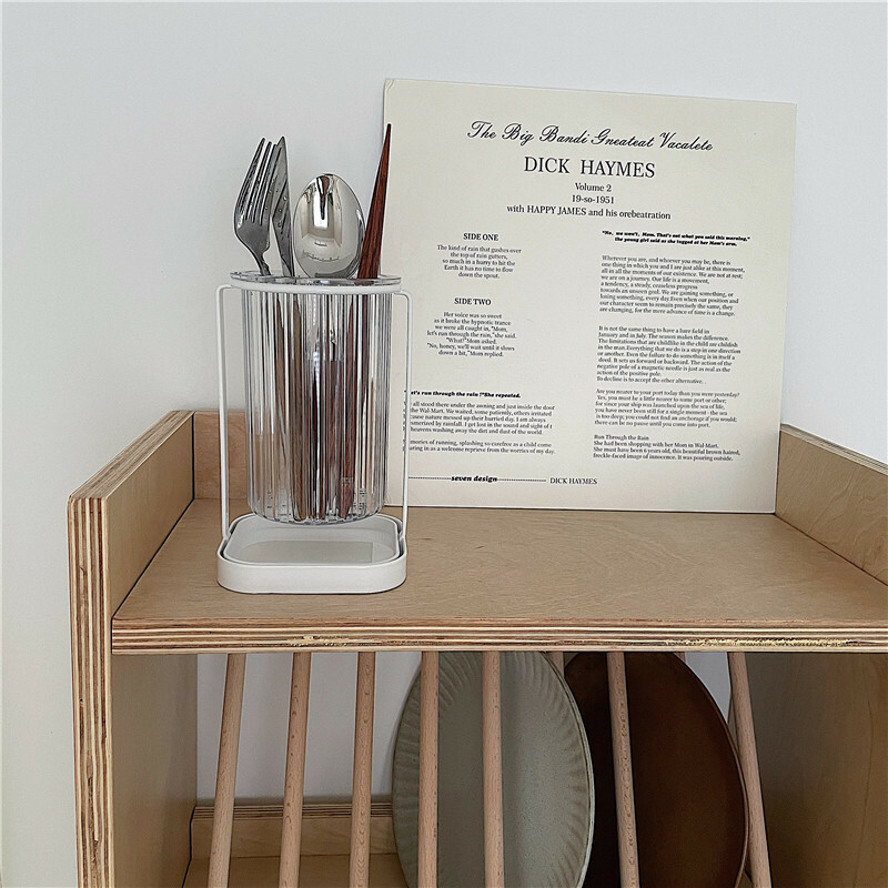 《2277》日式簡約白餐具收納架