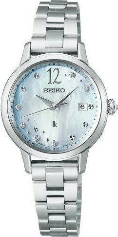 萬年鐘錶 - SEIKO  LUKIA 系列 限量套組太陽能電波女錶 贈皮革錶帶  SSVW217J / 1B32-0AZ0B  錶徑 27.5MM